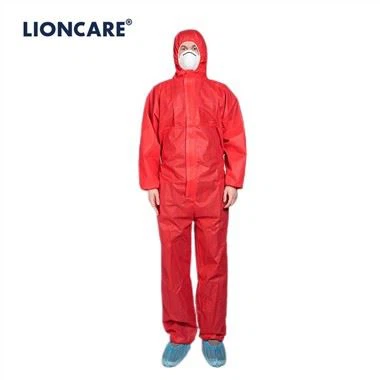 LIONCARE® CoverLite engangs beskyttelsesdress rød