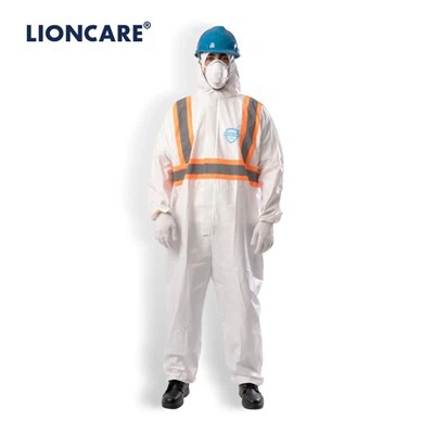 LIONCARE® CoverPlus reflekterende teipet engangsdress